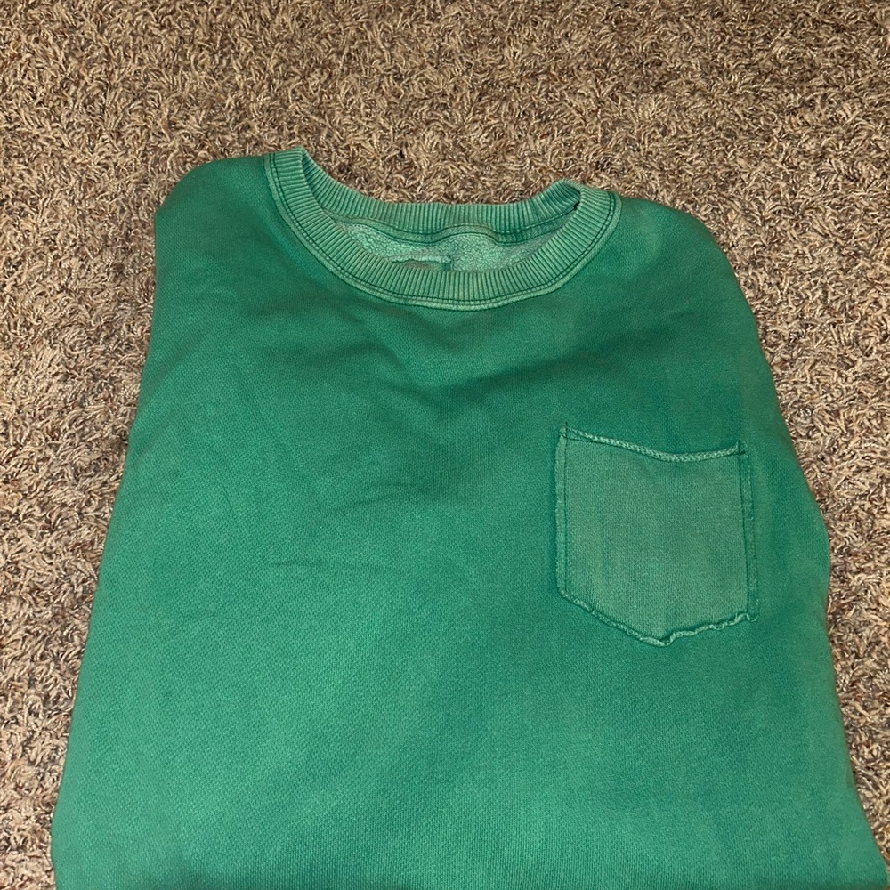 Aerie Vibrant Green Crewneck Sweatshirt
